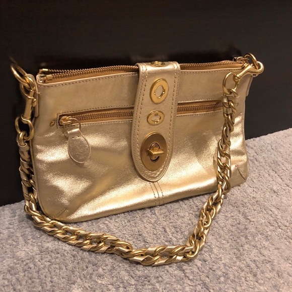 COACH gold purse - Picture 1 of 2